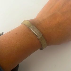 Jeanine Payer original leather and sterling silver bracelet
